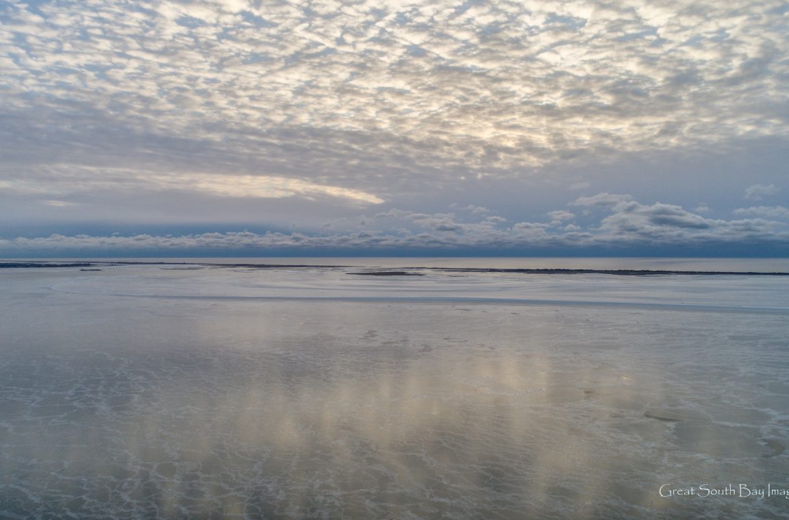 Dawn over the Freshly Frozen Great South Bay - Fire Island and Beyond